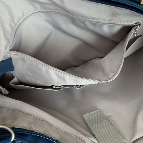 New Baggallini tote bag blue adjustable strap lots of pockets - Picture 11 of 17